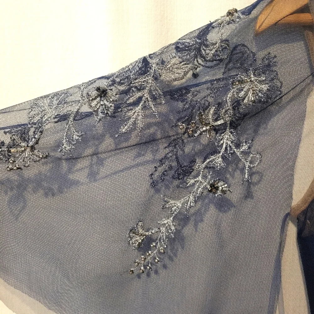 Marchesa Blue Ombre Evening Gown - Picture 7 of 11